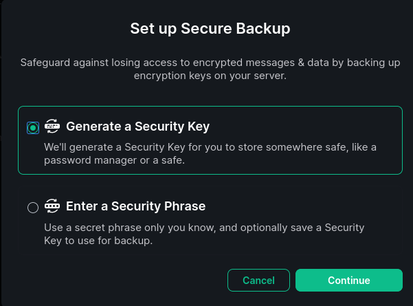 key backup